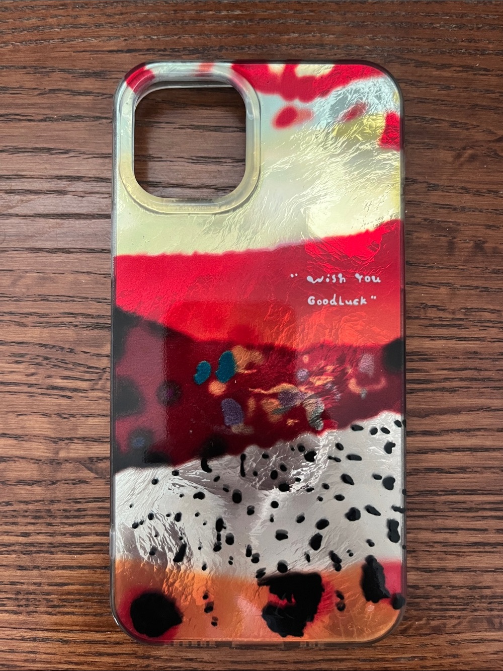 iPhone 11 Pro Red Multi-Color Artistic Protective Case with 2 screen protectors